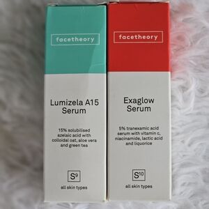 Facetheory Lumizela A15 and Exaglow serums